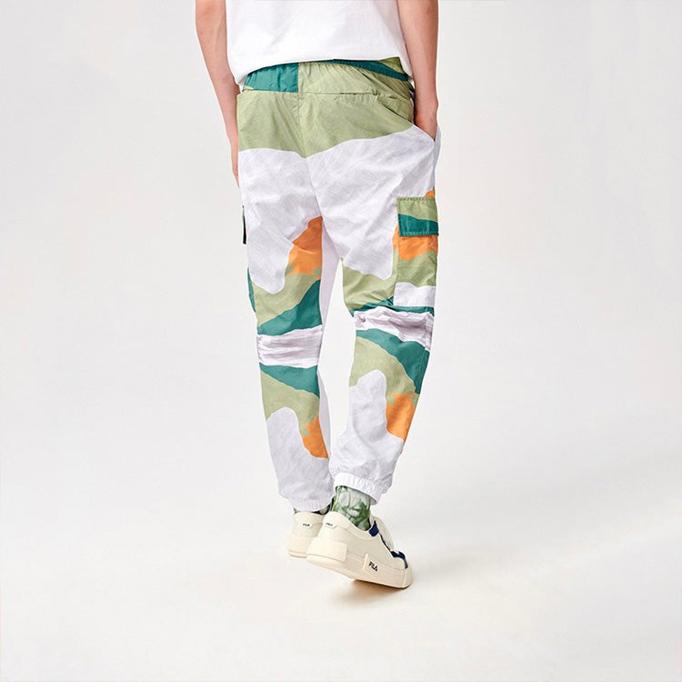 FILA FUSION Woven Printing Cargo Casual Pants Colorblock T11M123801F-LG