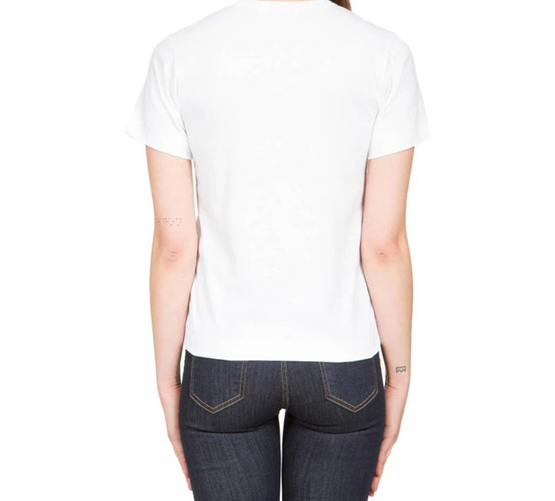 (WMNS) COMME des GARCONS PLAY Heart Logo Tee 'White Black' AZ-T069-051-1