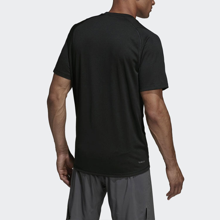 adidas Fl_spr Gf Training Sports Printing Logo Short Sleeve Black DU0902