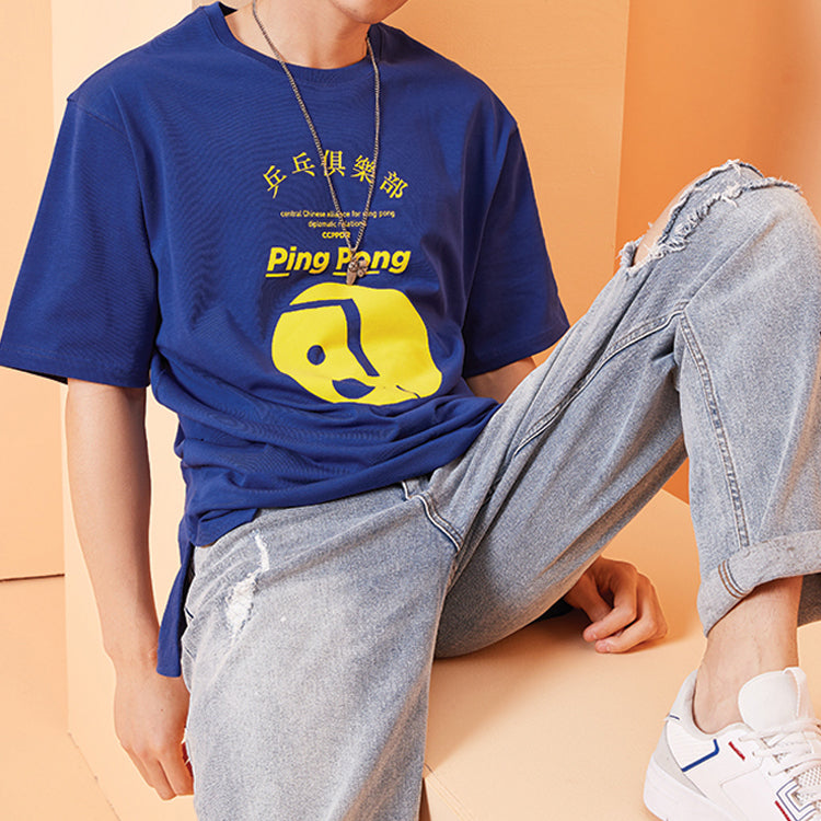 Li-Ning Paris fashion week SS20 Series Loose Short Sleeve Navy Blue AHSQ277-4