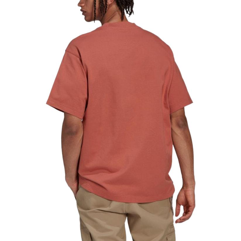Men's adidas originals Small Logo Embroidered Solid Color Round Neck Short Sleeve T-Shirt HK0310