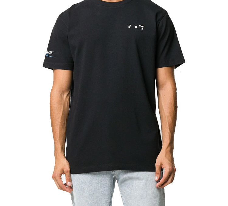 Off-White The Kiss Printing Short Sleeve Black OMAA027T20JER0361001