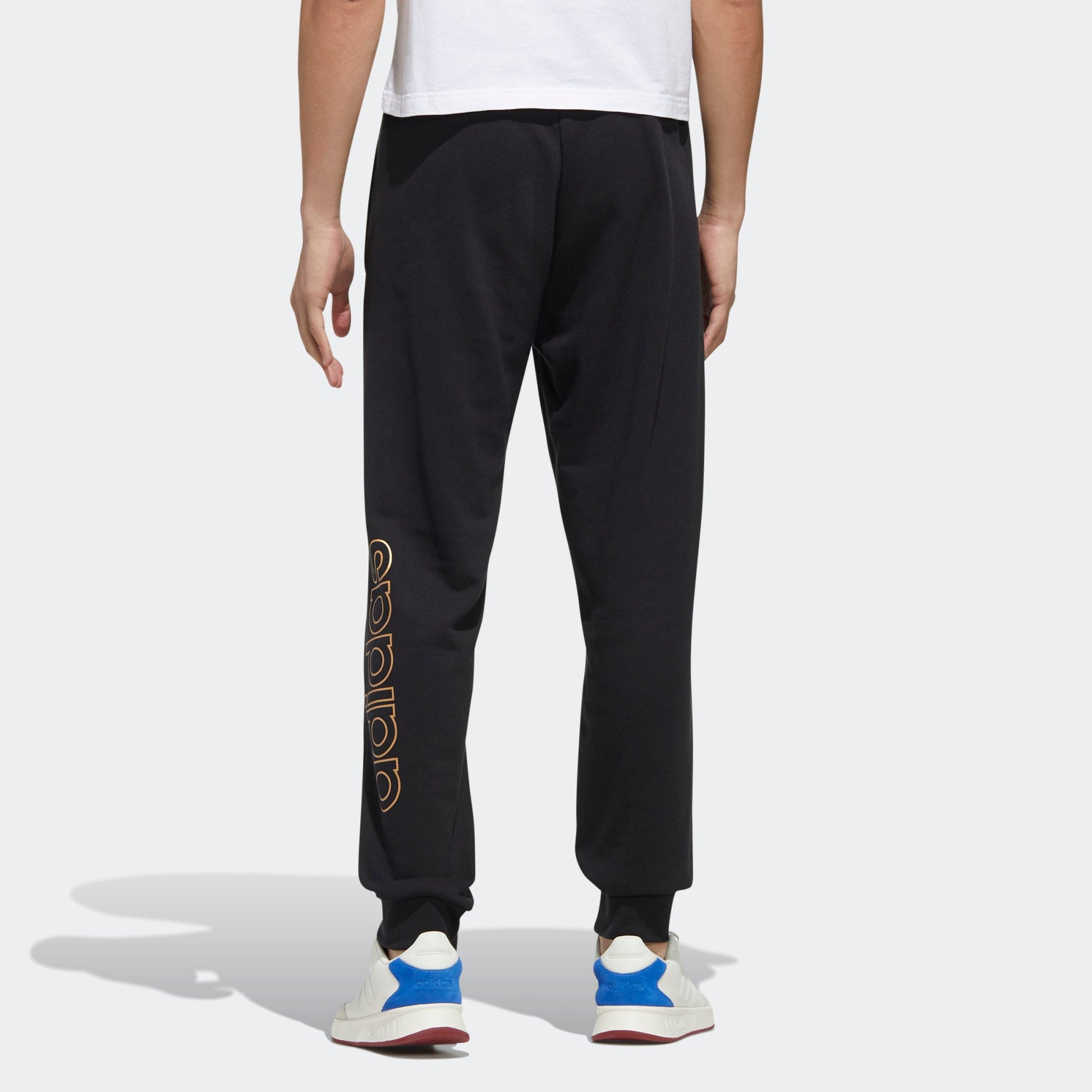 adidas M Ess Br Pnt logo Casual Cozy Bundle Feet Sports Pants Black FM3443