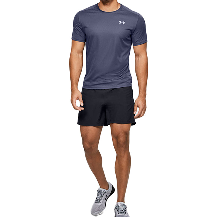Men's Under Armour Speed Stride Running Sports Short Sleeve Blue 1326564-497