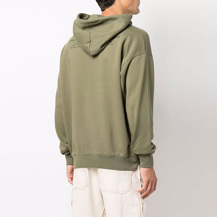 Men's Off-White FW21 Illustration Printing Loose Fit Green OMBB085F21FLE0135584