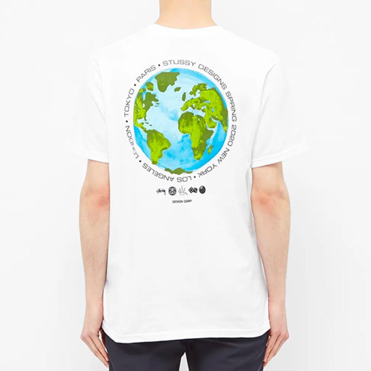 Men's Stussy Golbal Pattern Design Short Sleeve 1904506