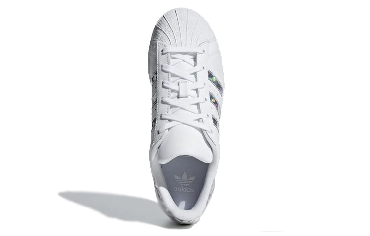 (GS) adidas Superstar J 'White Holographic Stripes' F33889