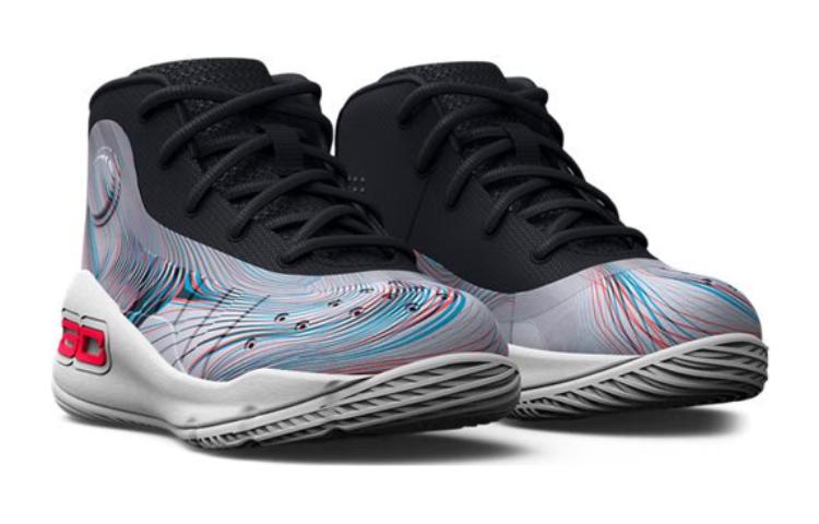 (GS) Under Armour Curry 4 Retro 'Black Grey' 1295997-008
