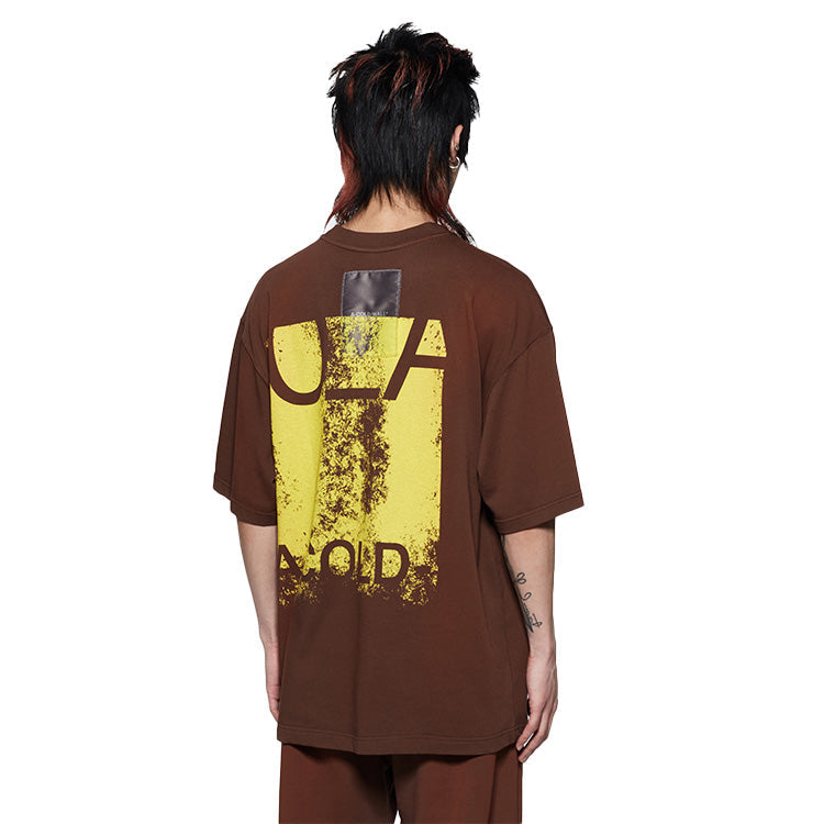 A-COLD-WALL* Plaster Graphic-print Cotton T-shirt 'Brown' ACWMTS093-DABR