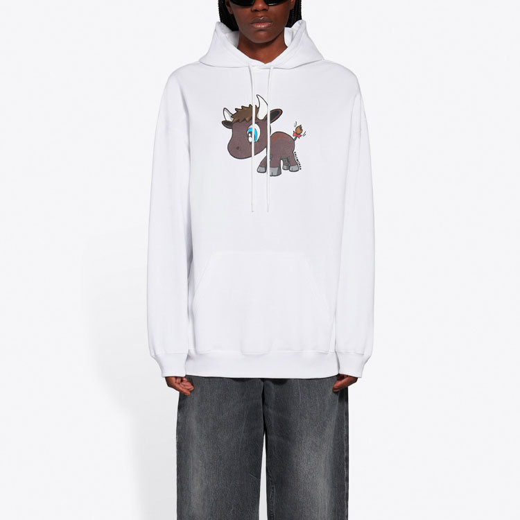 Balenciaga SS21 Small Pattern Cartoon Printing Unisex White 578135TJVE69000