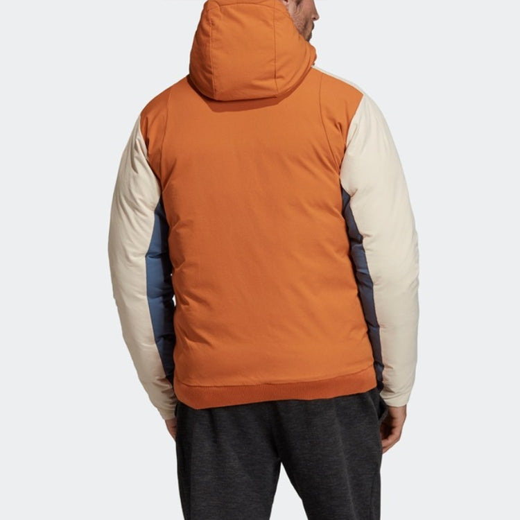 adidas Outdoor protection against cold Stay Warm hooded down Jacket Khaki Brown FM2874