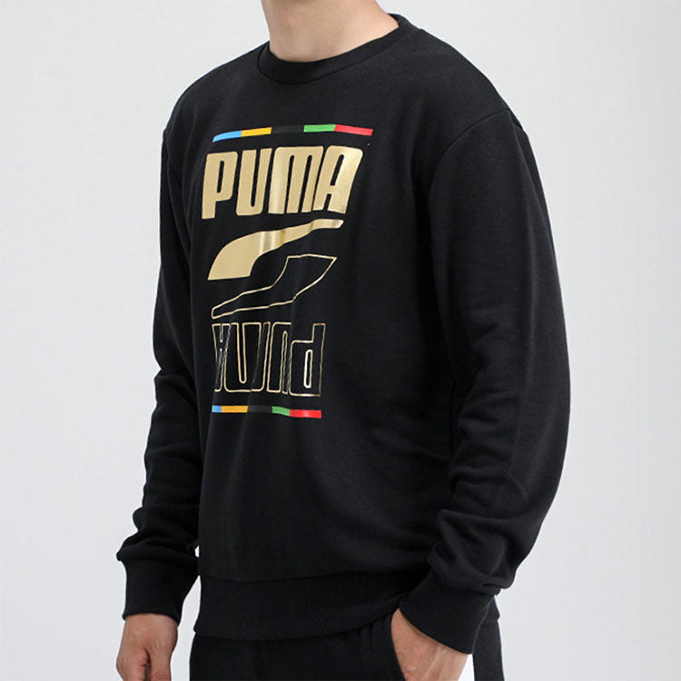 PUMA Printing Round Neck Casual Sports Black 585267-01