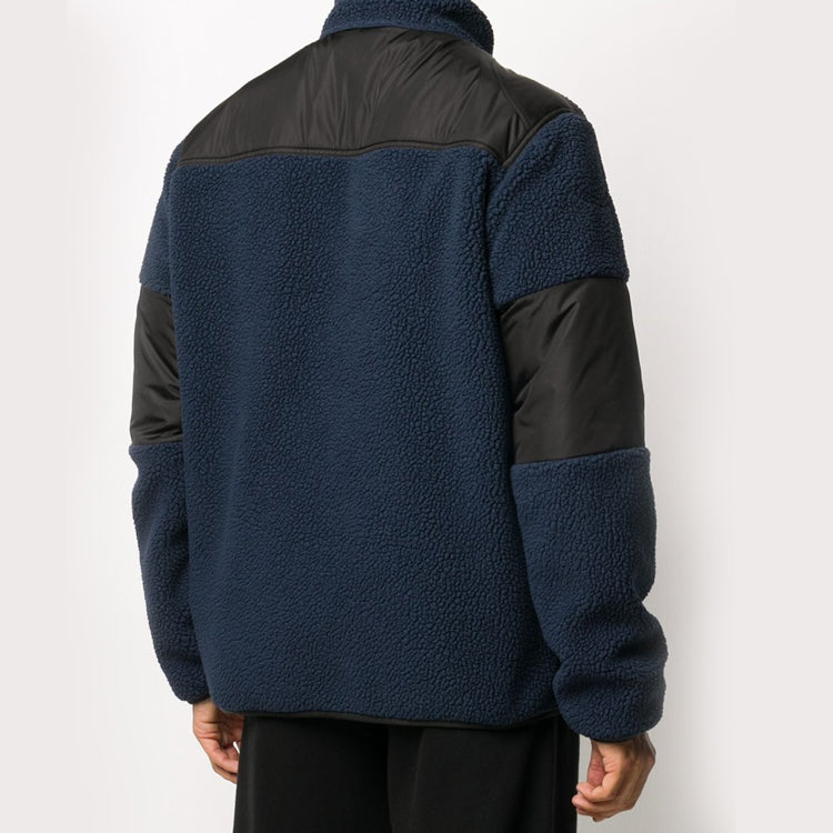 Off-White Printing Fleece Jacket Navy Blue OMKI015E20FAB0014501