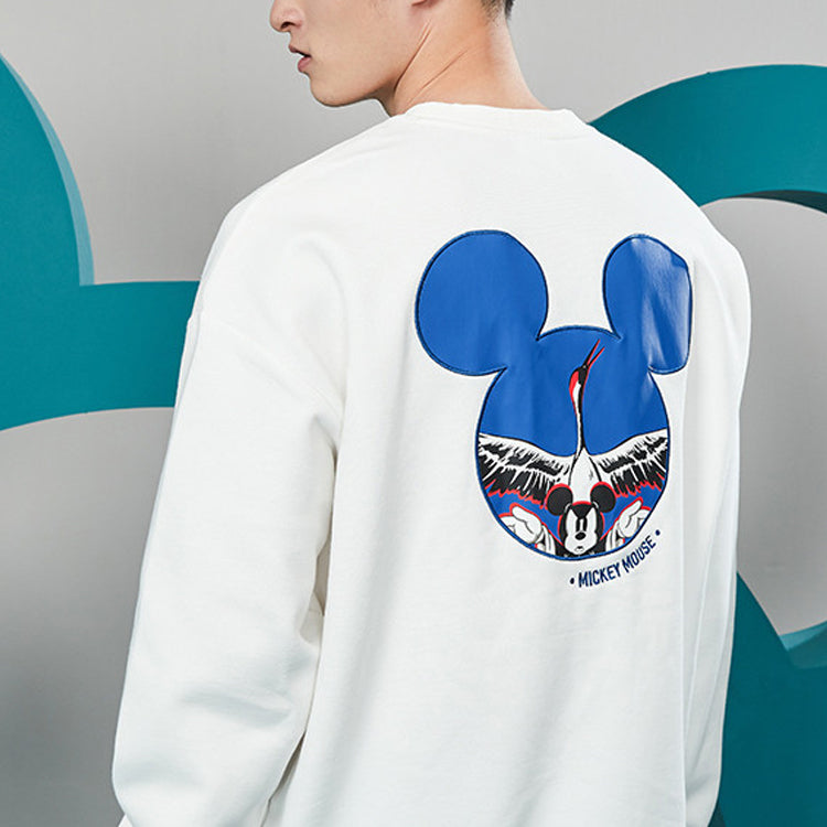 Li-Ning x Disney Crossover Round Neck Pullover Couple Style White AWDQB76-1