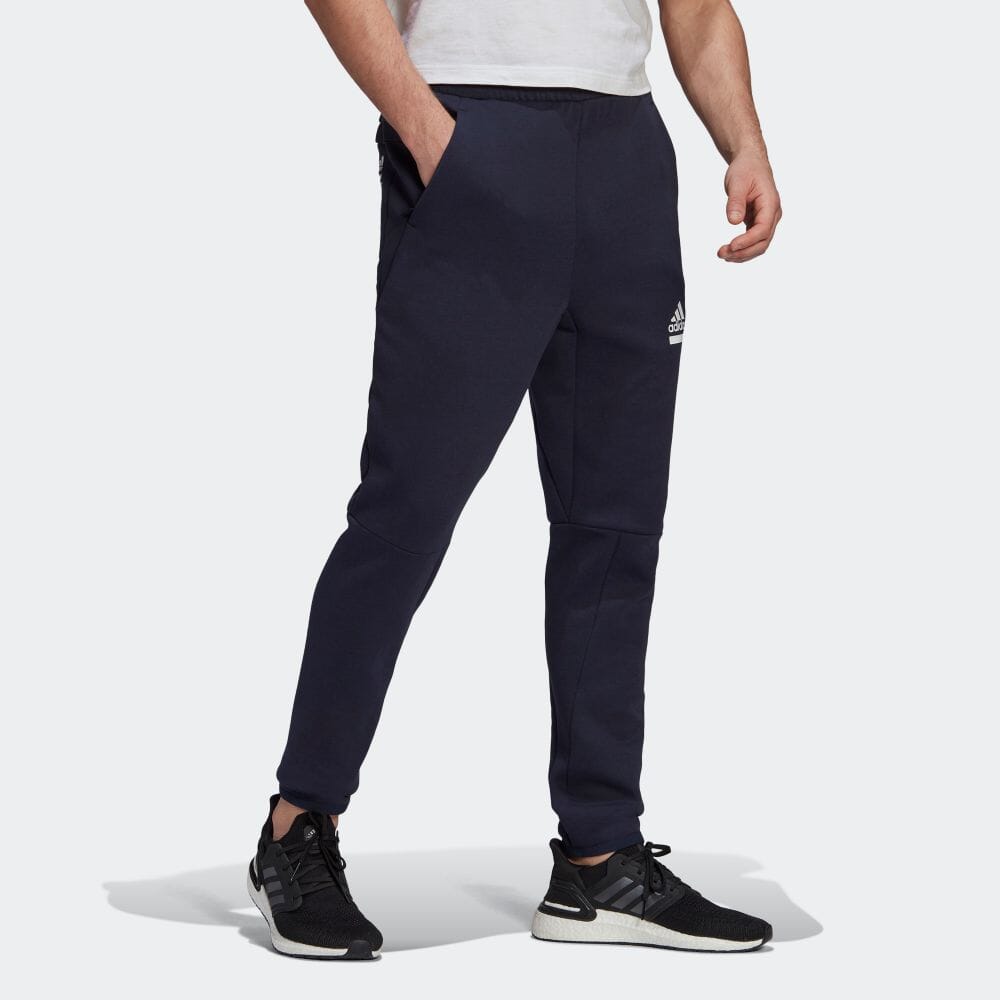 Men's adidas Sportswear Z.N.E. Logo Printing Drawstring Cone Sports Pants/Trousers/Joggers Japanese Version Navy Blue GM6386