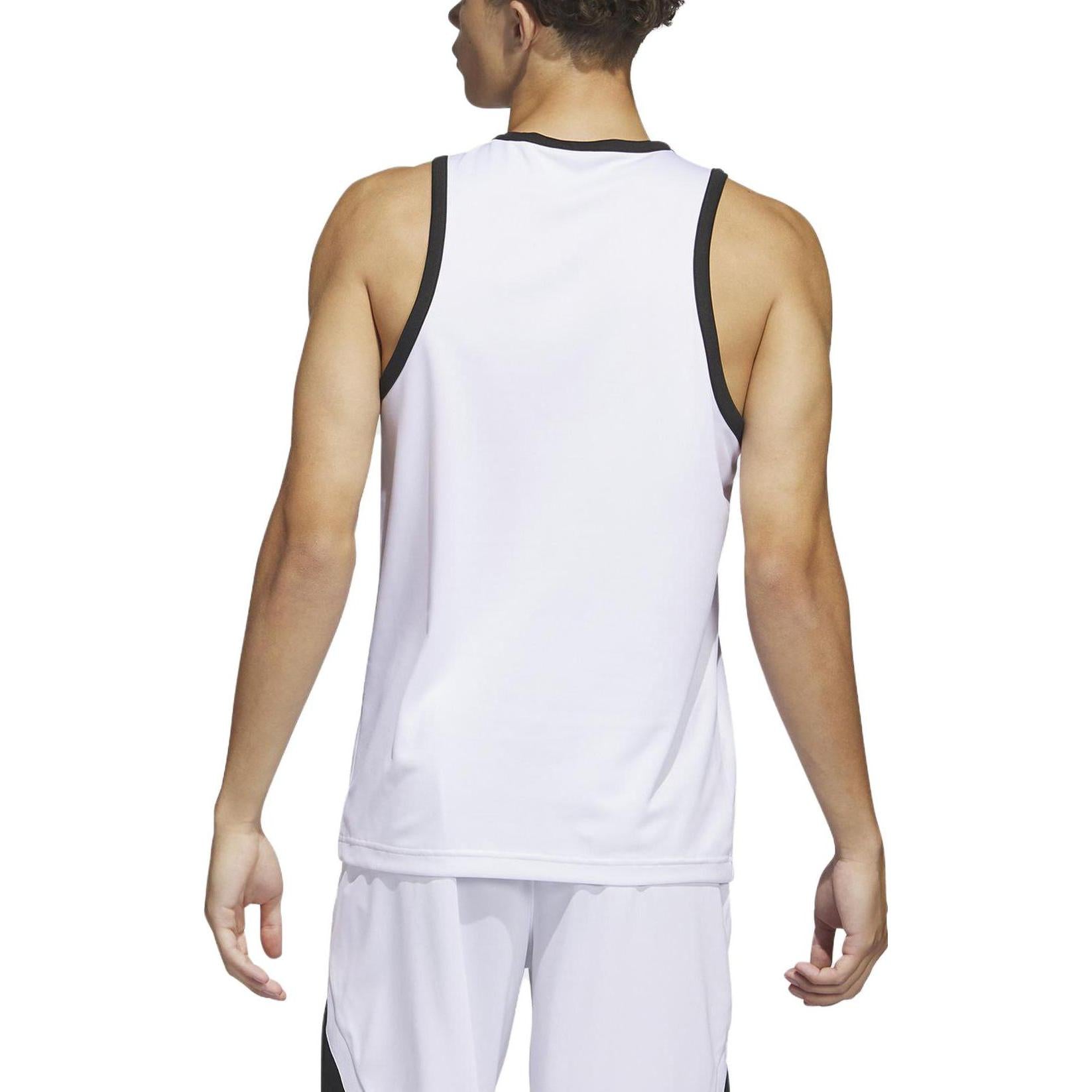 adidas Legends Basketball 3-Stripes Tank Top 'White' IC2460