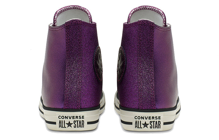 (WMNS) Converse Shiny Metals Chuck Taylor All StarHigh Top Leather Purple 565824C