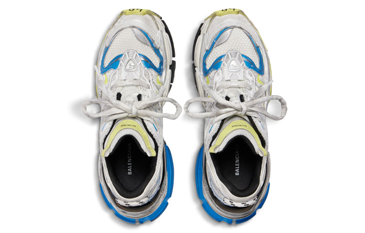 Balenciaga Runner 2.0 Sneakers 'White Yellow and Blue Mesh and Polyurethane' 779066W3RXP9074