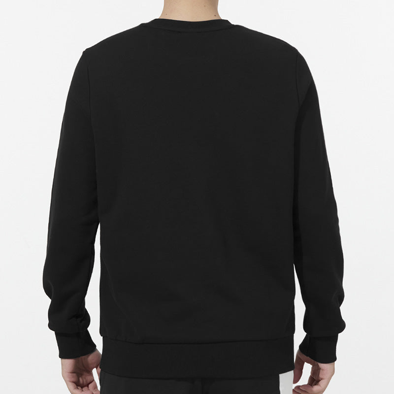 PUMA Classics Logo Crew Bronzing Large Logo Sports Round Neck Pullover Black 531367-51