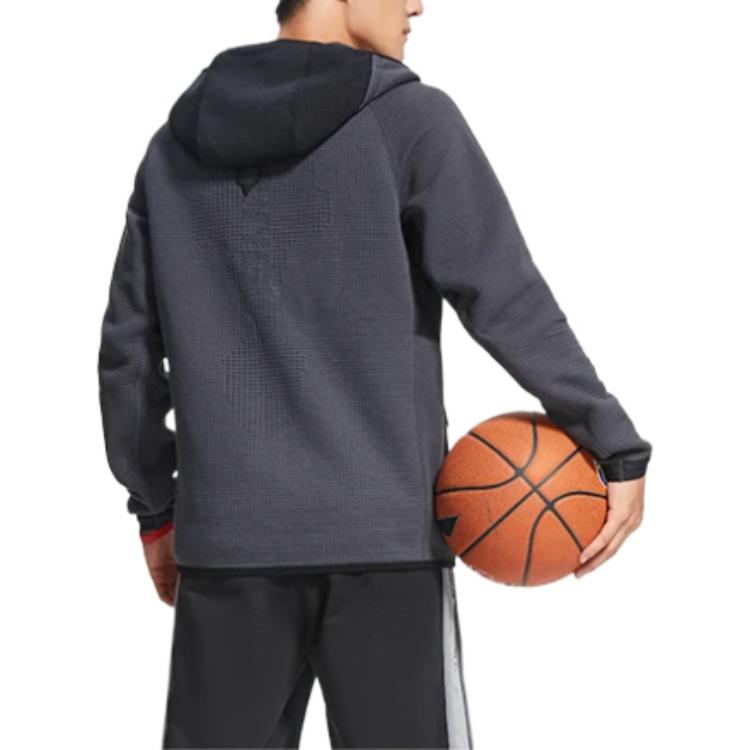 Li-Ning CBA Basketball Hooded Jacket 'Dark Grey' AWDSC13-1