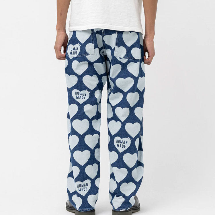 HUMAN MADE Heart Baggy Denim Pants 'Indigo' HM25PT013