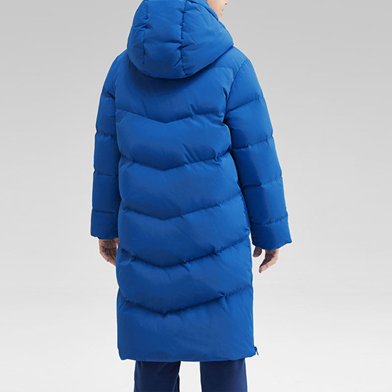 (GS) Skechers Long Down Jacket 'Blue' P423K027-004Q