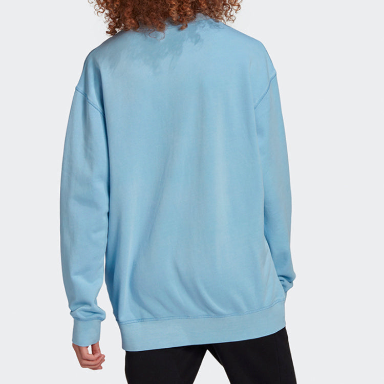adidas originals Casual Sports Knit Round Neck Pullover Sky Blue GL6161