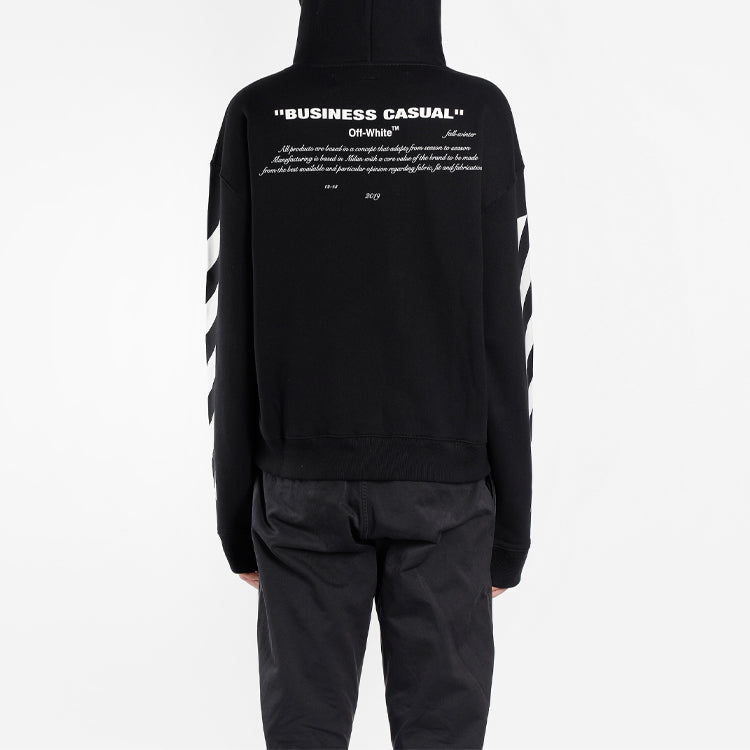 Men's Off-White Character Printing Long Sleeves Black OMBB037F181920111030
