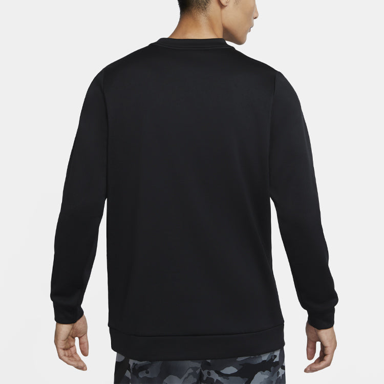 Nike Therma Training Sport Round Collar Velvet Jacket Long Sleeve Men's Black CU7272-010
