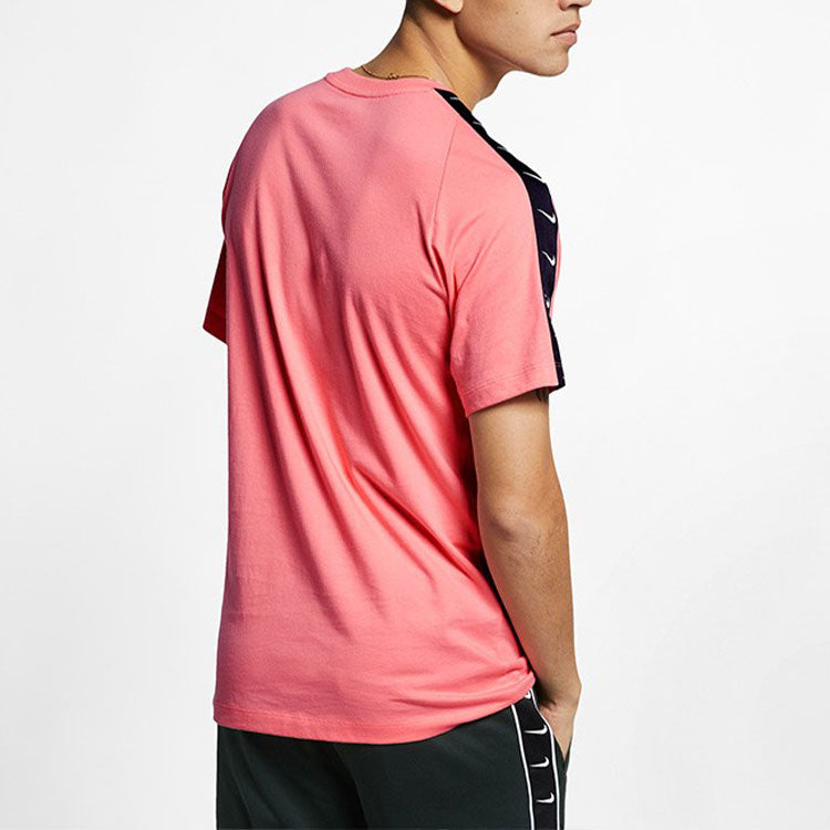 Nike Sportswear Swoosh Logo Sports Short Sleeve Pink BQ0025-668