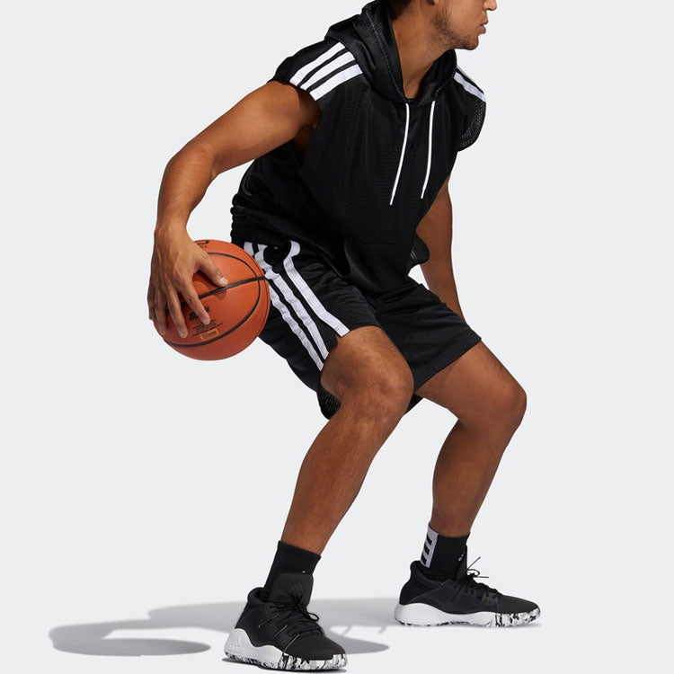 adidas Side Stripe Printing Loose Shorts Black GK8382