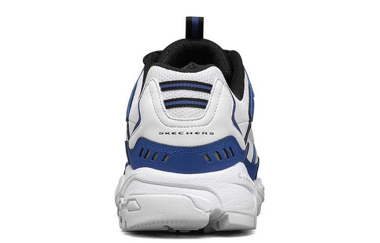 Skechers Stamina Low Top Running Shoes White/Blue 51286-WBL