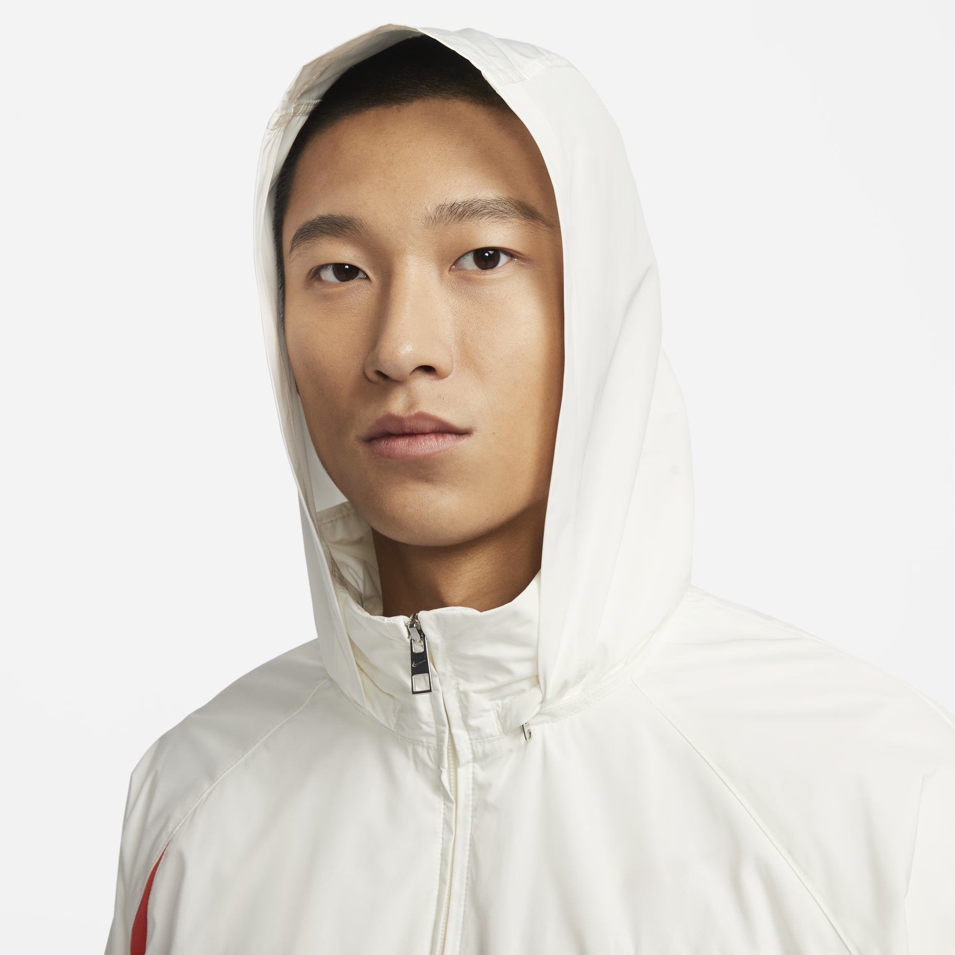 Nike Swoosh Woven Jacket Asia Sizing 'Sail Picante Red' FB7878-133