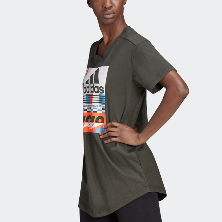 (WMNS) adidas Sports Round-neck Brown ED6174