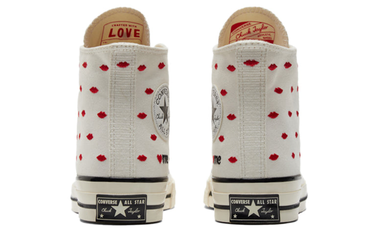 Converse Chuck 70 Embroidered Lips High 'Love Me - Vintage White' A01601C