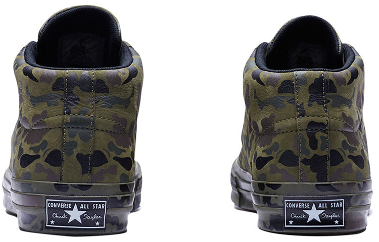 Converse One Star Retro Mid Tops Skateboarding Shoes Unisex Camouflage Green 159746C