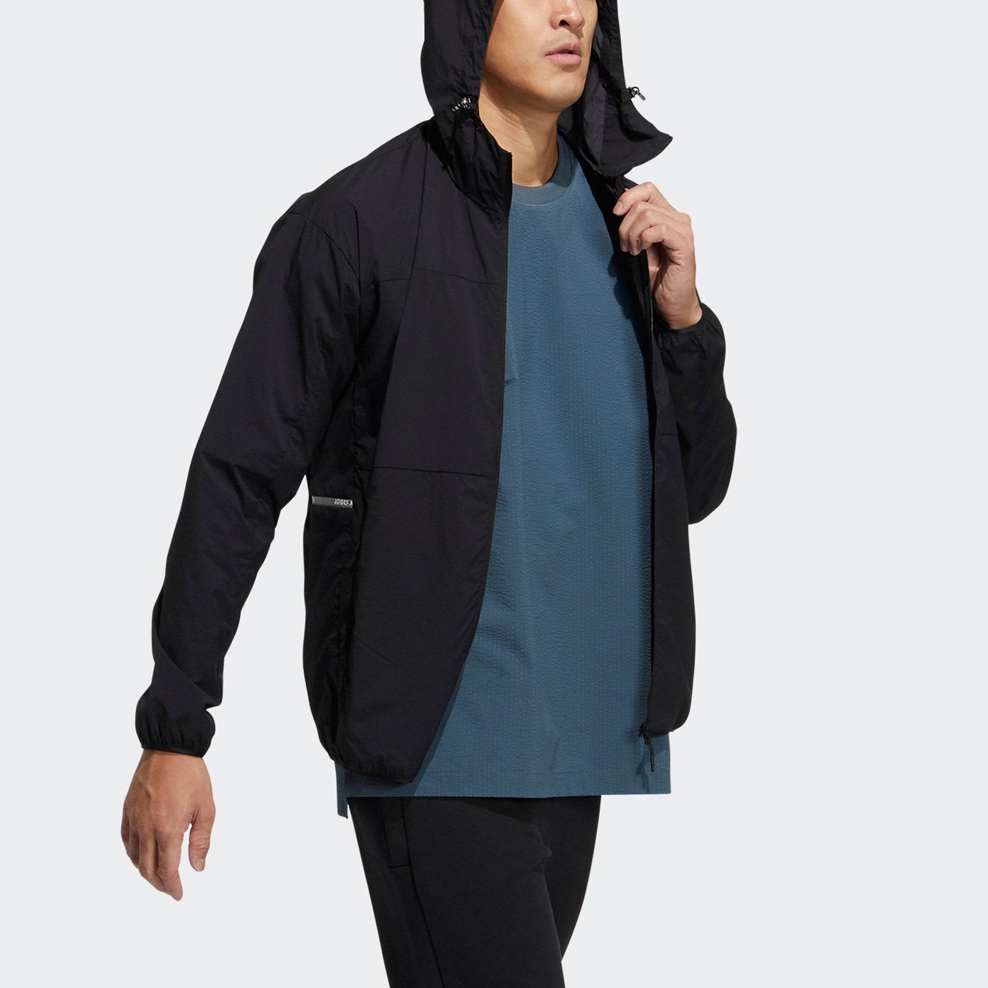 adidas Sports Windproof Woven Hooded Jacket Black GP0976