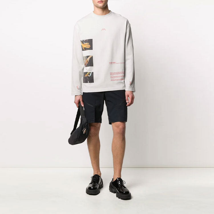 Men's A-COLD-WALL Glass Printing Long Sleeves Gray ACWMTS006WHL-WHI