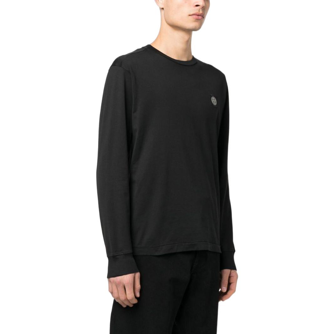 STONE ISLAND Long Sleeve Patch T-shirt 'Black' 101522713-A0029