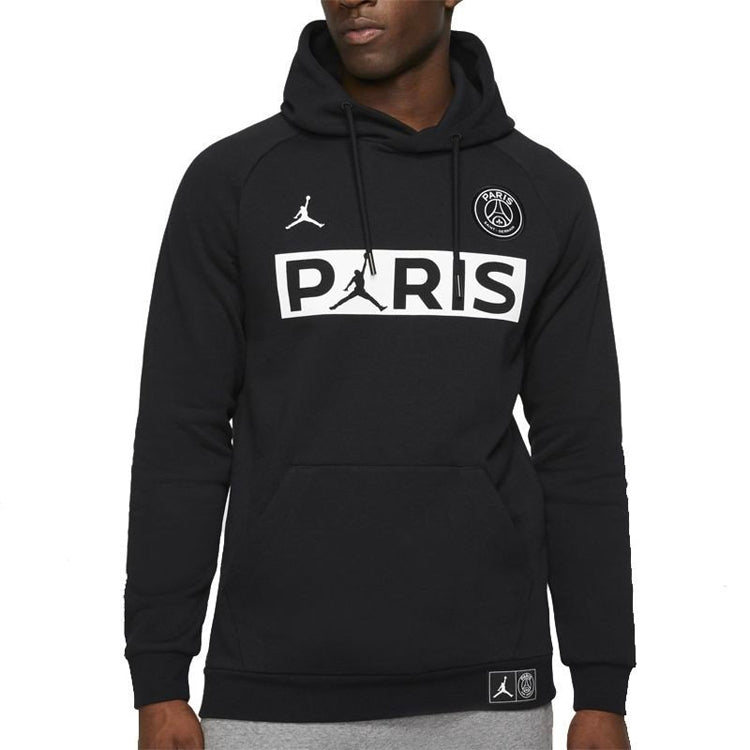 Air Jordan Paris Saint-Germain PSG logo Printing Autumn Hoodies 'Black' BQ8351-010