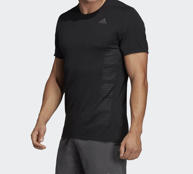 adidas Logo Breathable Short Sleeve Black DQ1846