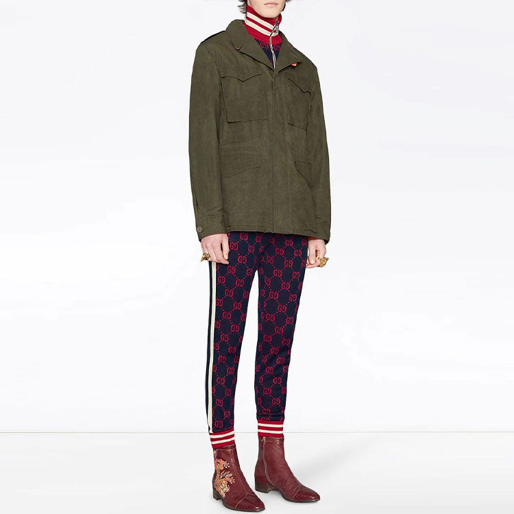 Gucci Short Street Style Plain Blazers Jackets 'Olive Green' 475041-XD714-3017