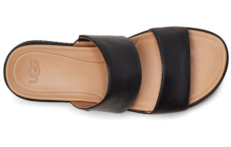 (WMNS) UGG Zyle Slide Soft Sole Cozy Flat Heel Black Sandals 1116371-BLK