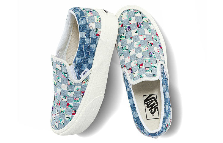 (WMNS) Vans Classic Slip-On Stackform Low-Top Sneakers Denim-Blue 'Blue White' VN0A7Q5RB12