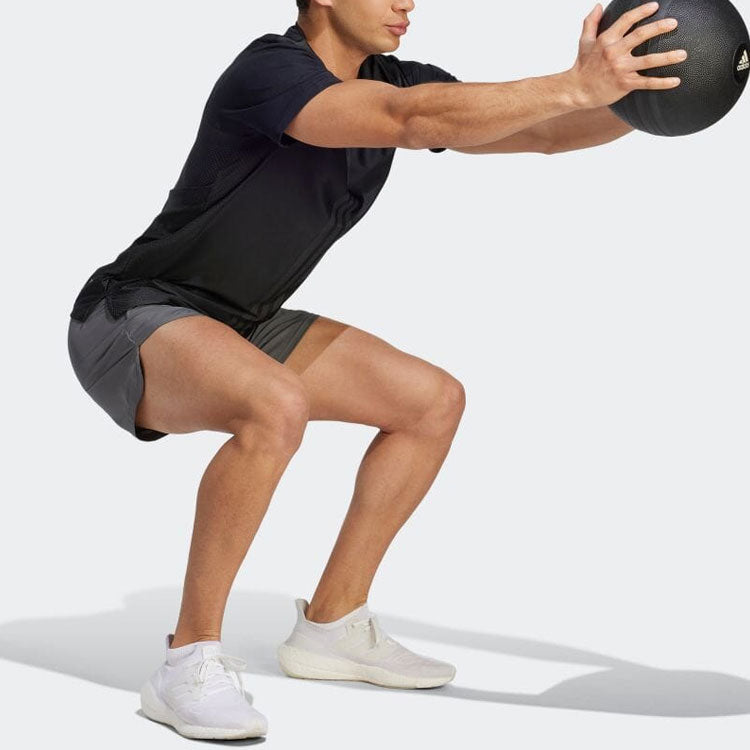 adidas HIIT Workout 3-Stripes Tee Asia Sizing 'Black' HZ3072
