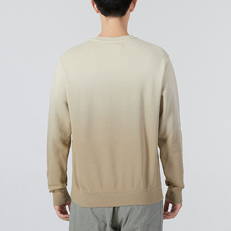 Men's Nike Gradient Loose Round Neck Pullover Long Sleeves Autumn Khaki DQ4628-247