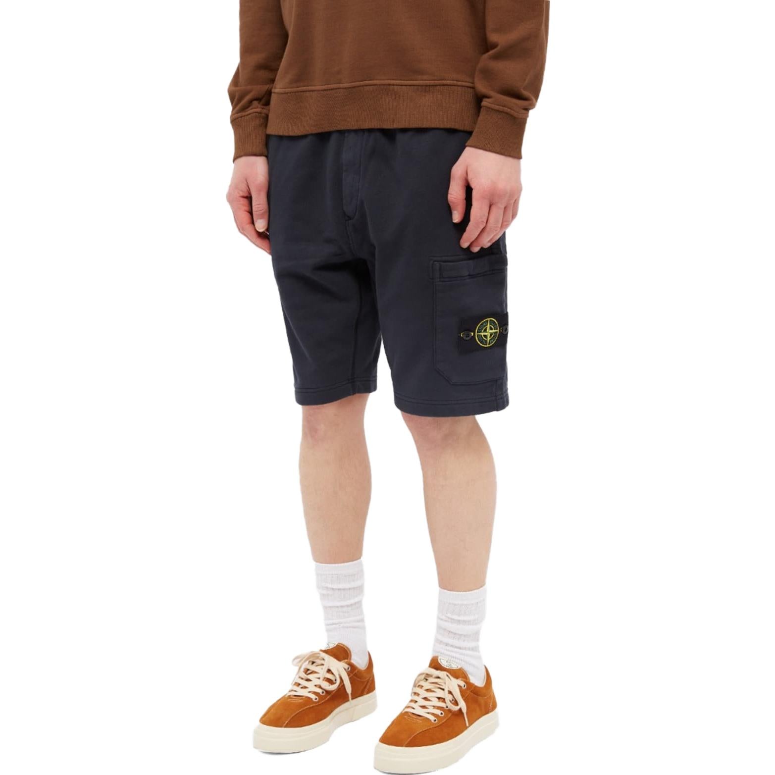 STONE ISLAND Garment Dyed Sweat Shorts 'Navy' 101564651-A0020