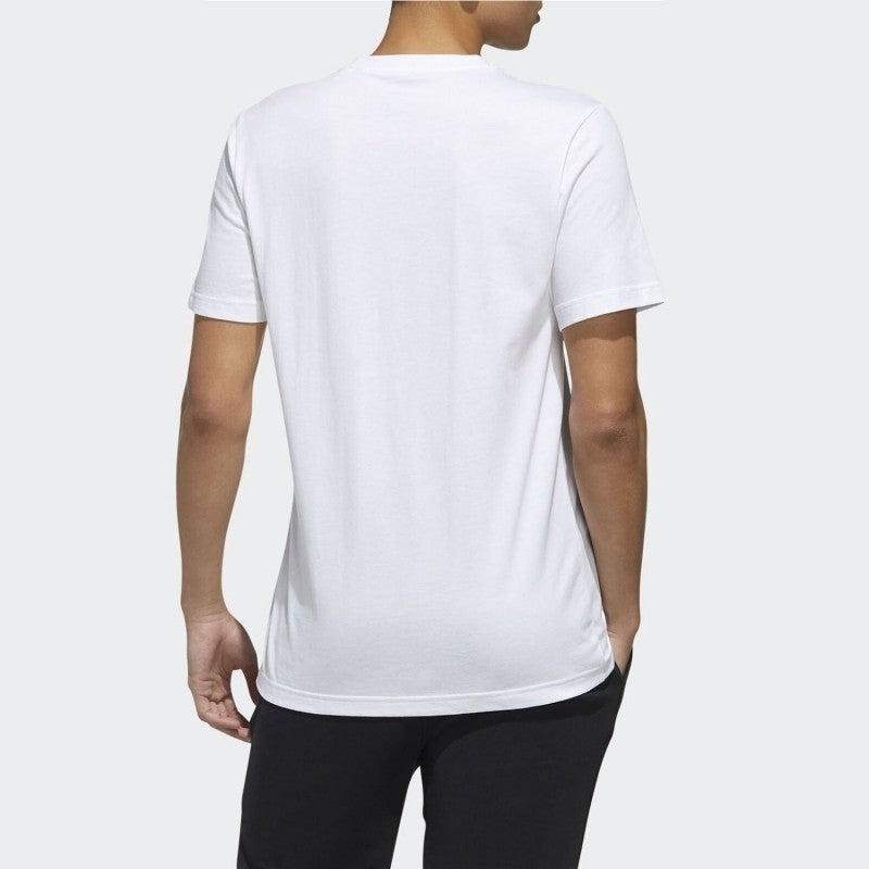 adidas neo Sport Casual Breathable Fabric Alphabet Printing Short Sleeve Men's White FM6238