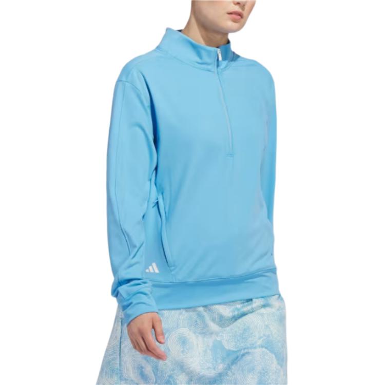 (WMNS) adidas Ultimate365 Half-Zip Layering Top Asia Sizing 'Light Blue' IP4269