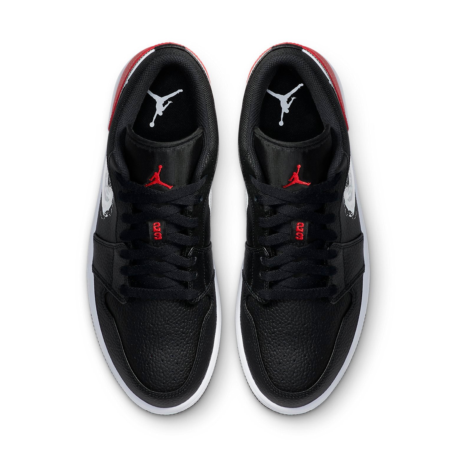 Air Jordan 1 Low 'Brushstroke Swoosh - Black Red' DA4659-001